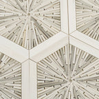 Santorini Beige Spoke Hexagon Marble Mosaic Tile | Tile Club