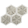 Santorini Beige Spoke Hexagon Marble Mosaic Tile