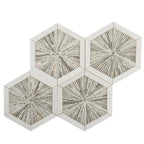 Santorini Beige Spoke Hexagon Marble Mosaic Tile | Tile Club