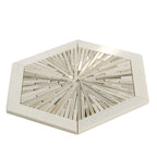 Santorini Beige Spoke Hexagon Marble Mosaic Tile | Tile Club