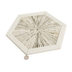 Santorini Beige Spoke Hexagon Marble Mosaic Tile | Tile Club