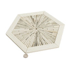 Santorini Beige Spoke Hexagon Marble Mosaic Tile | Tile Club