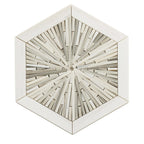 Santorini Beige Spoke Hexagon Marble Mosaic Tile | Tile Club