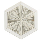Santorini Beige Spoke Hexagon Marble Mosaic Tile | Tile Club