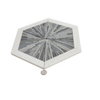 Santorini Blue Spoke Hexagon Marble Mosaic Tile | Tile Club