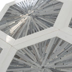 Santorini Blue Spoke Hexagon Marble Mosaic Tile | Tile Club