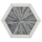 Santorini Blue Spoke Hexagon Marble Mosaic Tile | Tile Club