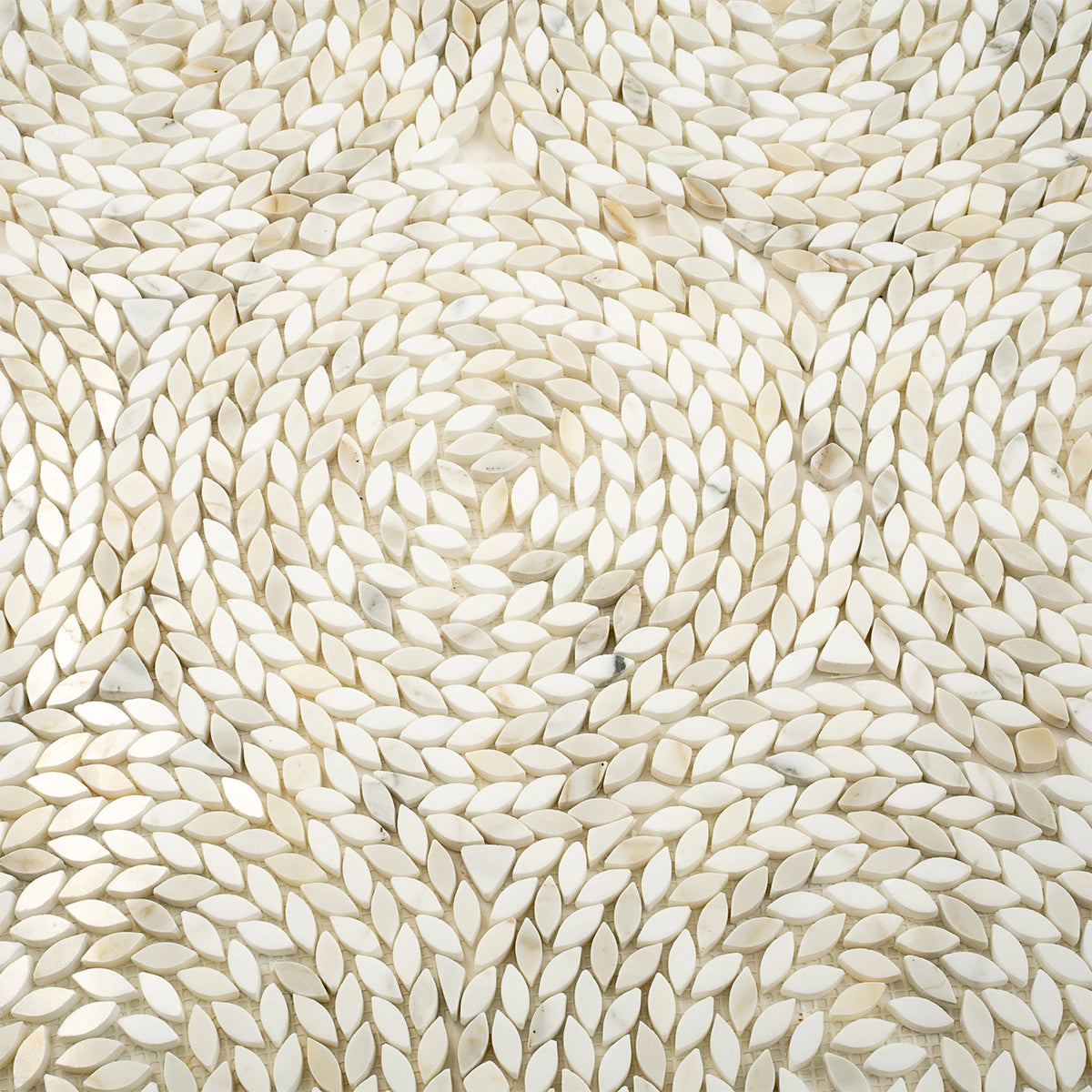 Santorini Calacatta Gold Swirled Petals Marble Mosaic Tile | Tile Club