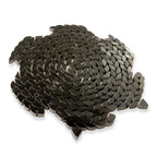 Santorini Nero Black Swirled Petals Marble Mosaic Tile | Tile Club