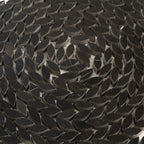 Santorini Nero Black Swirled Petals Marble Mosaic Tile | Tile Club