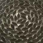 Santorini Nero Black Swirled Petals Marble Mosaic Tile | Tile Club