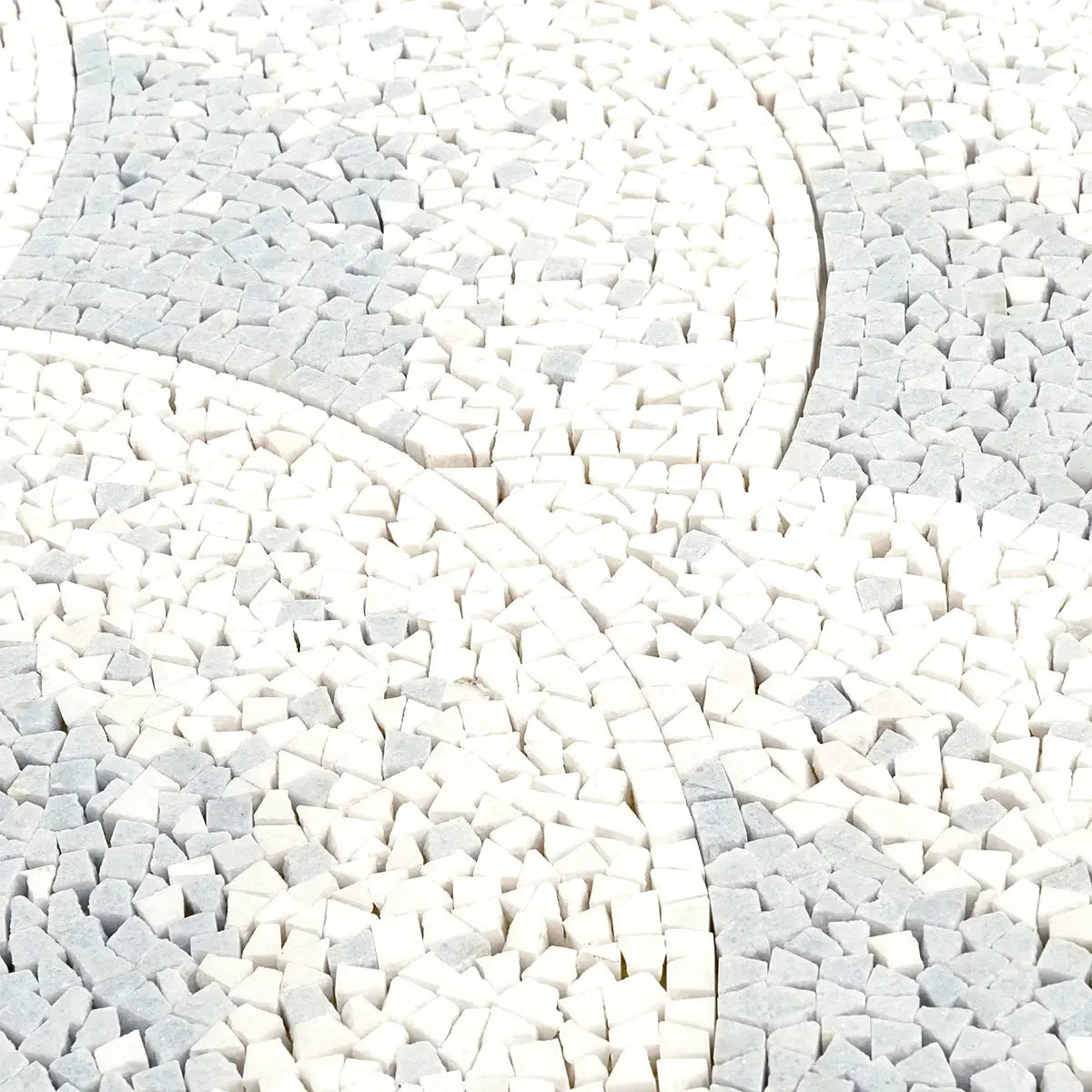 Santorini Blue & White Wave Marble Mosaic Tile | Tile Club