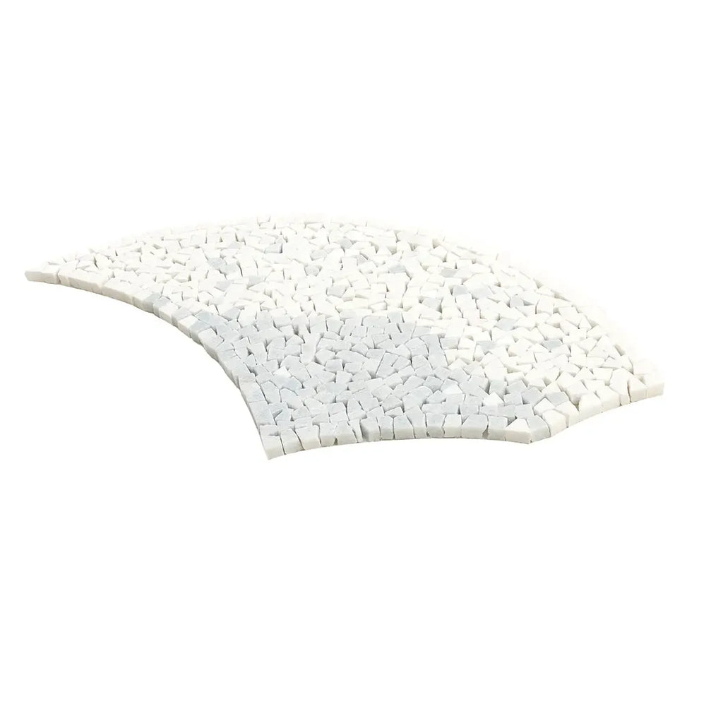 Santorini Blue & White Wave Marble Mosaic Tile | Tile Club