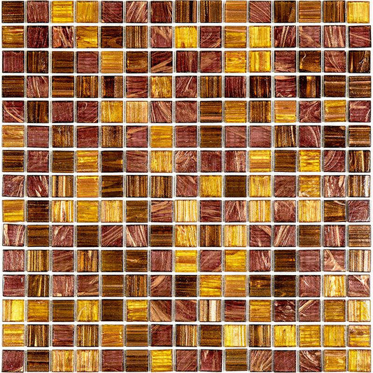 Golden Chariot Mixed Squares Glass Tile