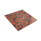 Queen of Hearts Red Mixed Squares Glass Tile | Tile Club