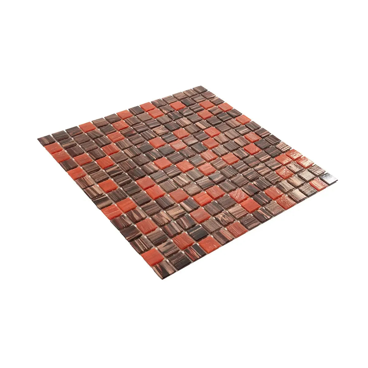 Queen of Hearts Red Mixed Squares Glass Tile | Tile Club