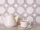 Thassos And Carrara Weaved Octagon Marble Mosaic Tile | Tile Club
