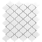 Thassos Marble Mini Arabesque Mosaic Tile