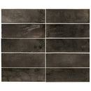 Luna Black 2.5x8 Ceramic Subway Tile | Tile Club