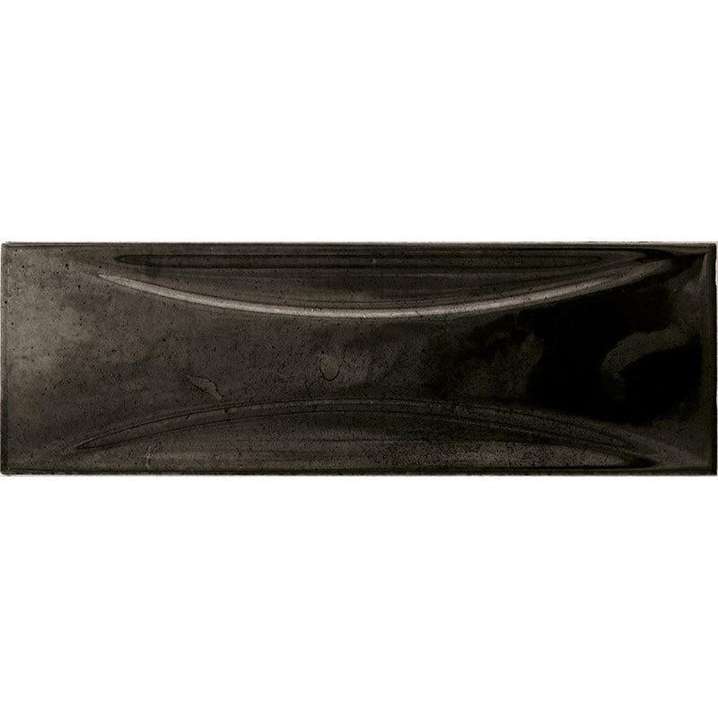 Luna Arc Black 2.5x8 Ceramic Subway Tile Backsplash and Shower