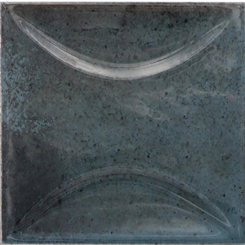 Luna Arc Blue 4x4 Ceramic Square Tile | Tile Club