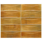 Luna Arc Caramel 2.5x8 Ceramic Subway Tile | Tile Club