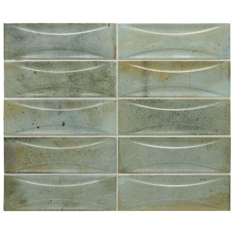 Luna Arc Celadon 2.5x8 Ceramic Subway Tile | Tile Club