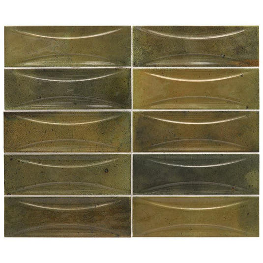 Luna Arc Olive 2.5x8 Ceramic Subway Tile | Tile Club