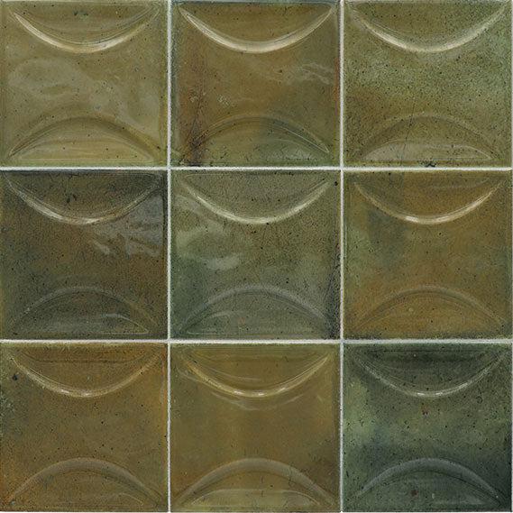 Luna Arc Olive 4x4 Ceramic Square Tile | Tile Club