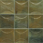 Luna Arc Olive 4x4 Ceramic Square Tile | Tile Club