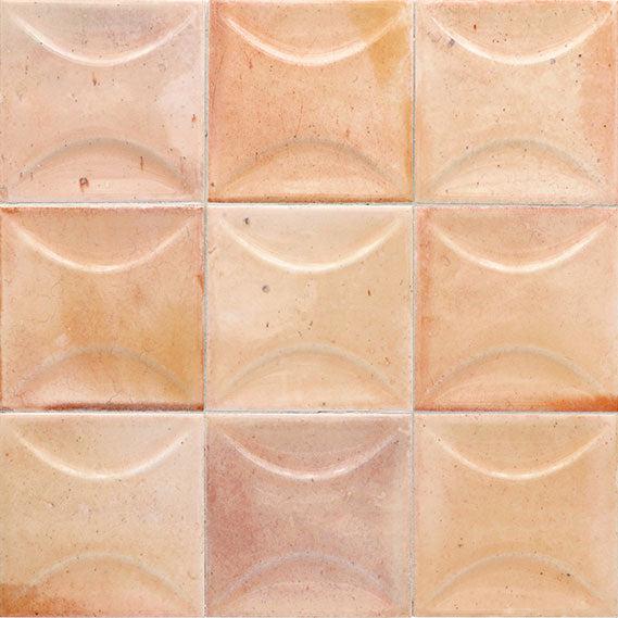 Luna Arc Pink 4x4 Ceramic Square Tile | Tile Club