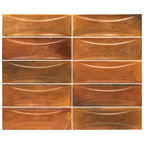 Luna Arc Red 2.5x8 Ceramic Subway Tile | Tile Club