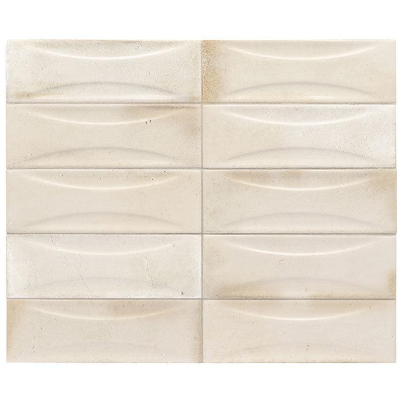 Luna Arc White 2.5x8 Ceramic Subway Tiles