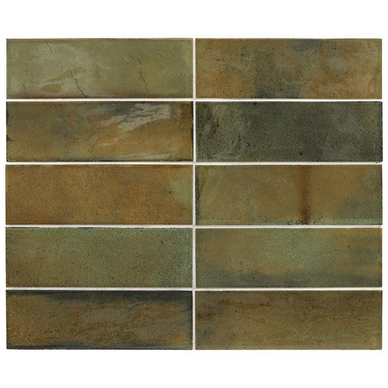 Luna Olive 2.5x8 Ceramic Subway Tile | Tile Club