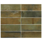 Luna Olive 2.5x8 Ceramic Subway Tile | Tile Club