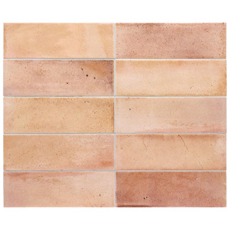 Luna Pink 2.5x8 Ceramic Subway Tile | Tile Club