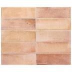 Luna Pink 2.5x8 Ceramic Subway Tile | Tile Club