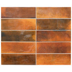 Luna Red 2.5x8 Ceramic Subway Tile | Tile Club