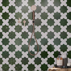 Santa Barbara Emerald Green Star Ceramic Tile