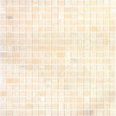 Alabaster Cream White Squares Glass Tile