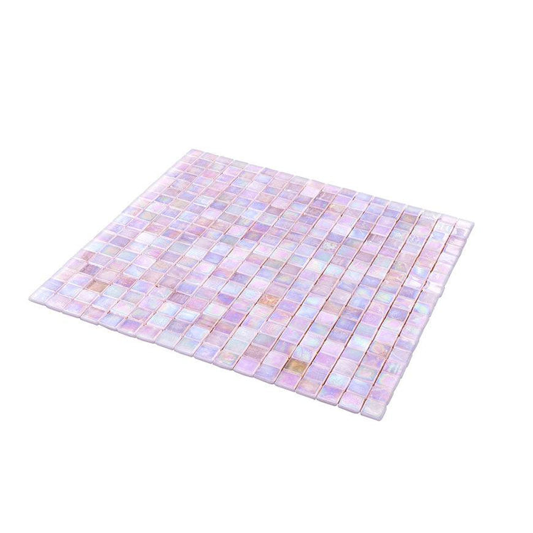 Pink Pool Tile Pearlescent Sheer Pink and Purple Glass Pool Tile | Elegant Wall ...