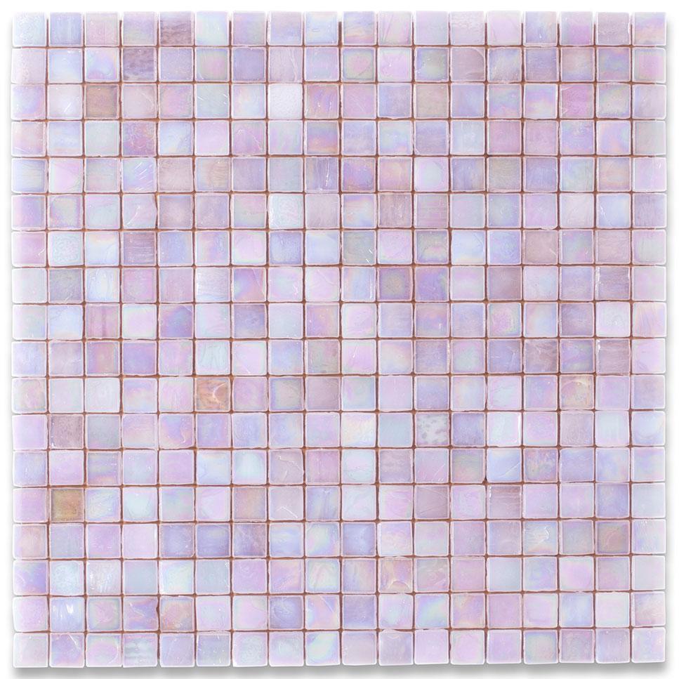 Pearlescent Sheer Pink and Purple Glass Pool Tile