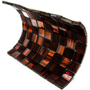 Brown Foil And Frosted Square Mosaic Tile | Tile Club
