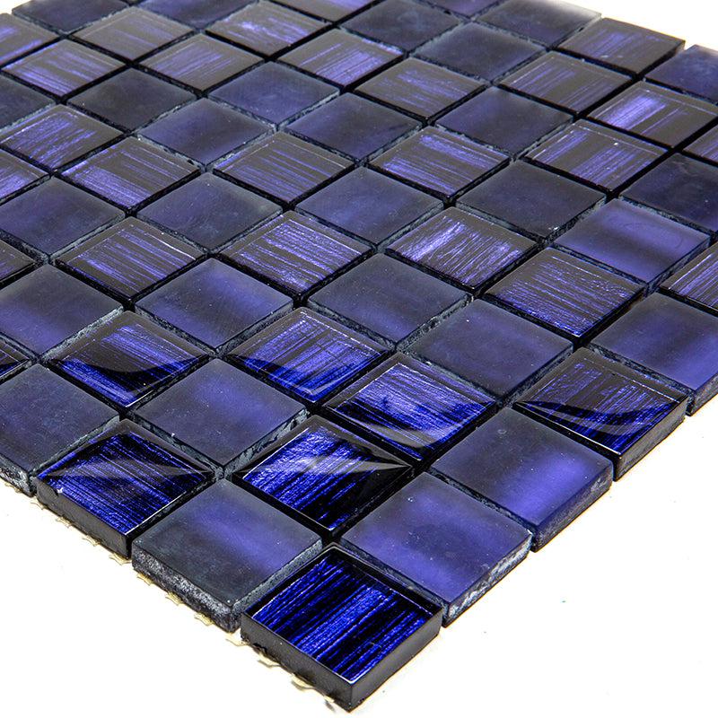 Purple Foil Glossy And Frosted Square Glass Mosaic Tile | Tile Club