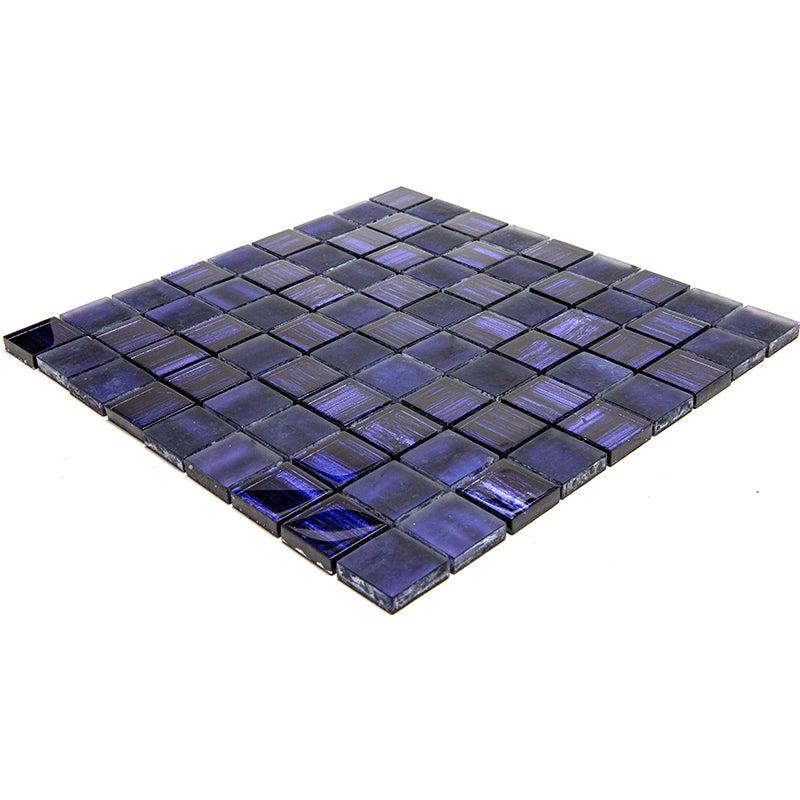 Purple Foil Glossy And Frosted Square Glass Mosaic Tile | Tile Club