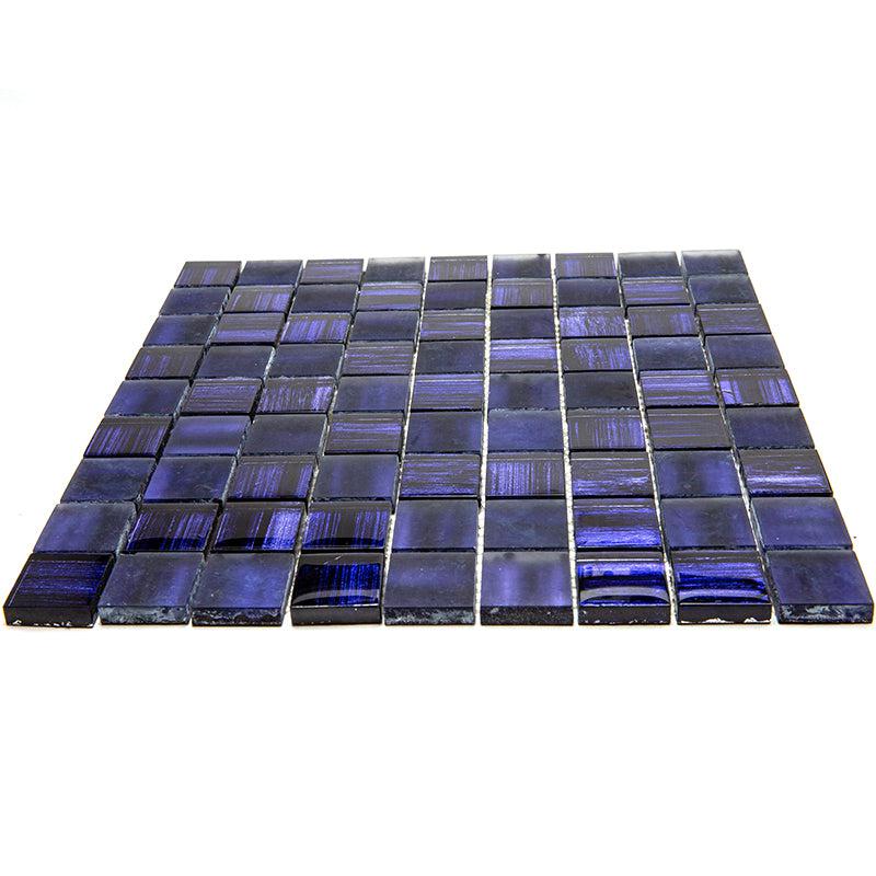 Purple Foil Glossy And Frosted Square Glass Mosaic Tile | Tile Club