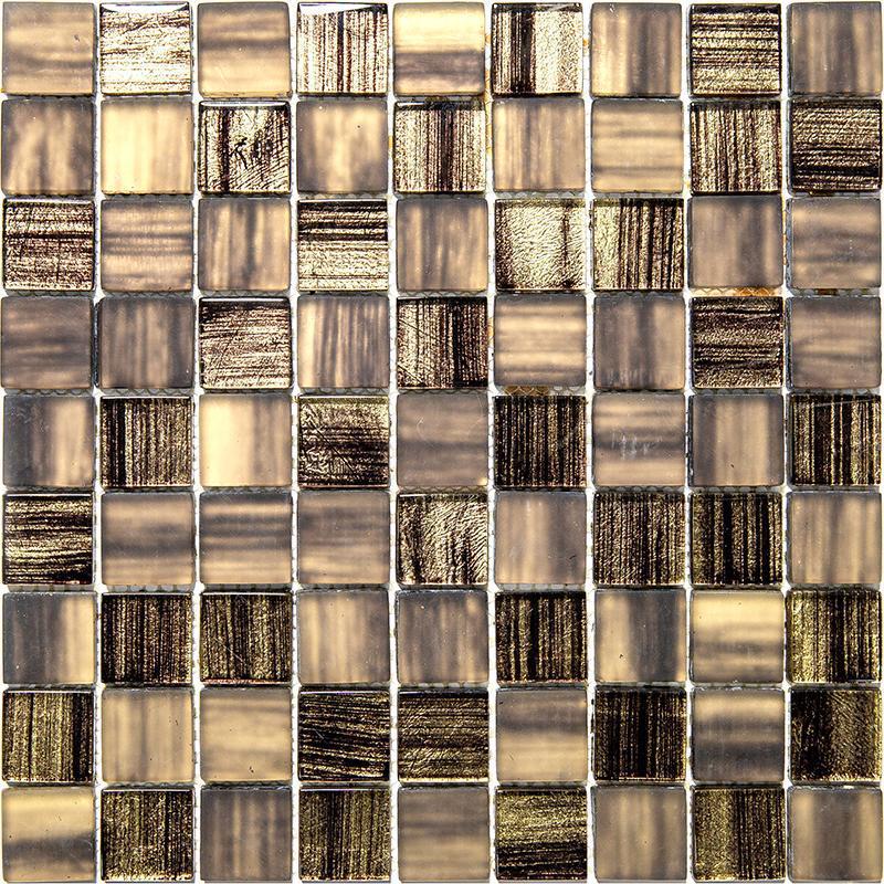 Charcoal Foil And Frosted Square Mosaic Tile | Tile Club