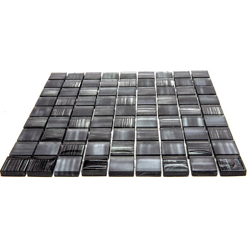 Ash Foil Glossy And Frosted Square Mosaic Tile | Tile Club