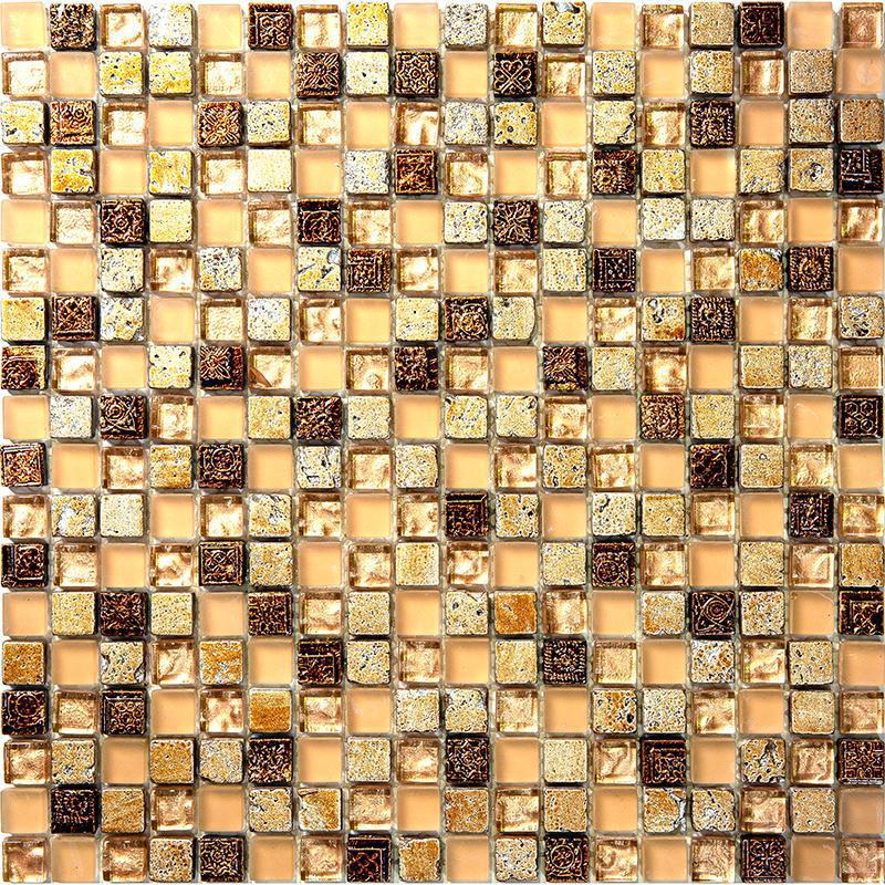 Eclectic Gold Micro Square Mosaic Tile