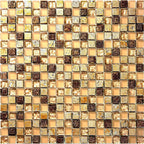 Eclectic Gold Micro Square Mosaic Tile | Tile Club